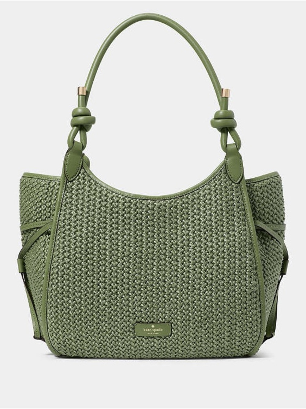 Kate Spade Stash Straw Carryall Bag Cedar Stand